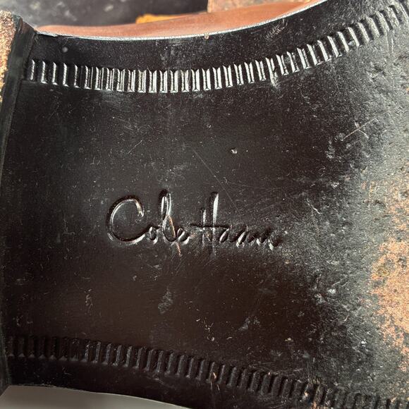 Cole Haan Brown Leather Slip On Loafers Low Top Dress Shoes Men's Size 14M - Picture 9 of 11